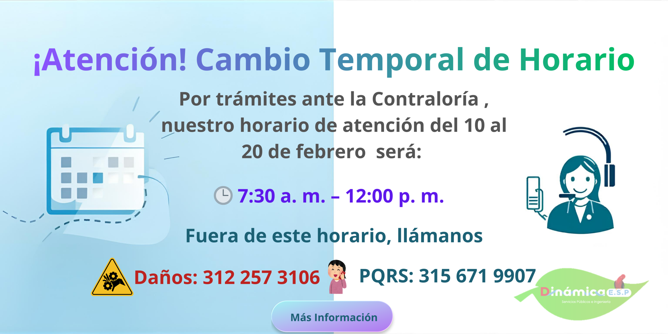 cambio horario atencion publico